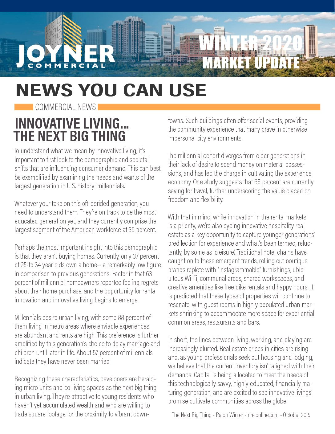 Joyner Commercial Market Update Winter 2020