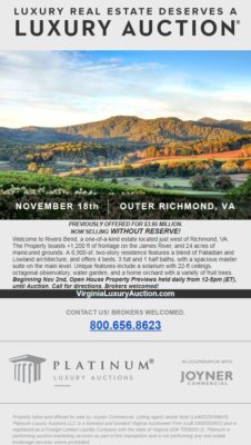 River Bends Property Upcoming Auction – Luxury Real Estate Deserves a Luxury Auction